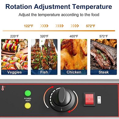 Electric Indoor Grill, 1800W, with Removable Griddle