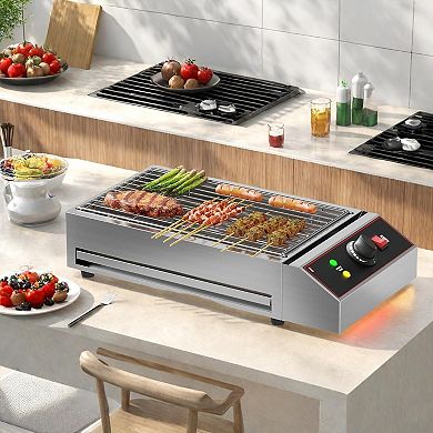 Electric Indoor Grill, 1800W, with Removable Griddle
