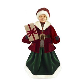 Mrs. Claus Holding Gifts & Tree Christmas Decor