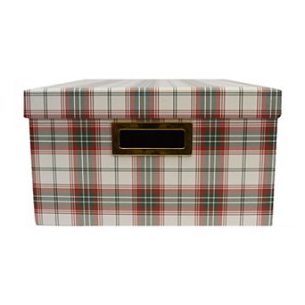 St. Nicholas Square® Large Lidded Plaid Storage Box