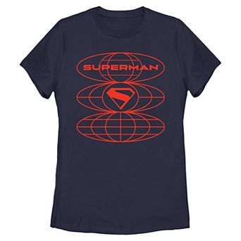 Juniors' DC Comics Superman And Shield Stack Graphic Tee