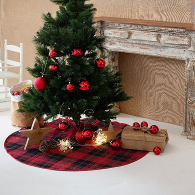 Discover Europe - Made In Spain Plaid Christmas Tree Skirt