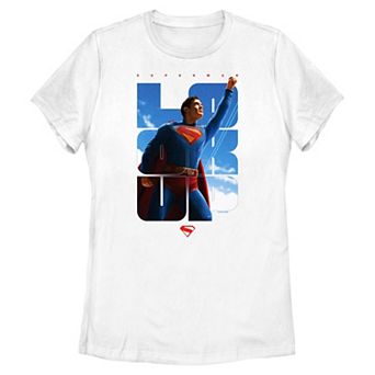 Juniors' DC Comics Superman Look Up Poster Graphic Tee