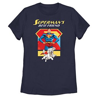 Juniors' DC Comics Superman And Krypto Best Friends Graphic Tee