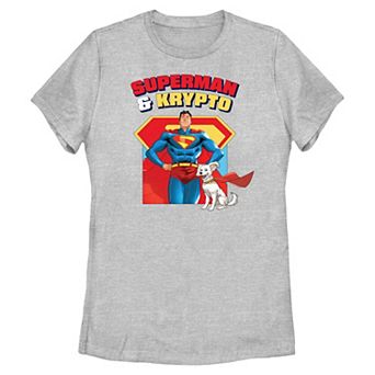 Juniors' DC Comics Superman & Krypto Poster Graphic Tee