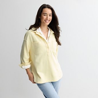 Women's Sonoma Goods For Life® French Terry Collared Pullover