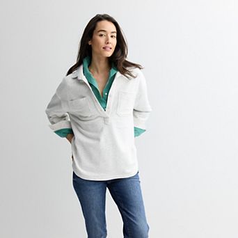 Women's Sonoma Goods For Life® French Terry Collared Pullover