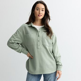 Women's Sonoma Goods For Life® French Terry Collared Pullover