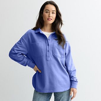 Women's Sonoma Goods For Life® French Terry Collared Pullover
