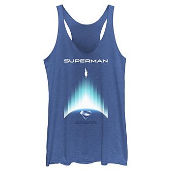 Juniors' DC Comics Superman You're Much Stronger Than You Think You Are Tri-Blend Racerback Tank Top