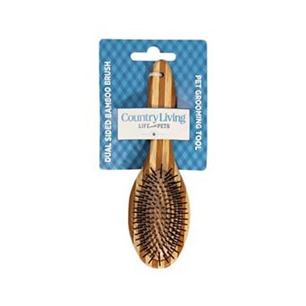 Country Living Dual-Sided Natural Wood Dog Brush - Ergonomic, Durable & Versatile