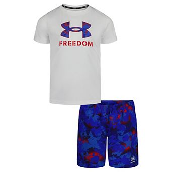 Boys 8-20 Under Armour 2 pc Freedom Swim Trunks & T-Shirt Set