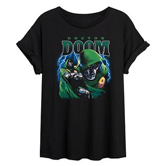 Juniors' Marvel The Fantastic Four Doctor Doom Oversized Tee