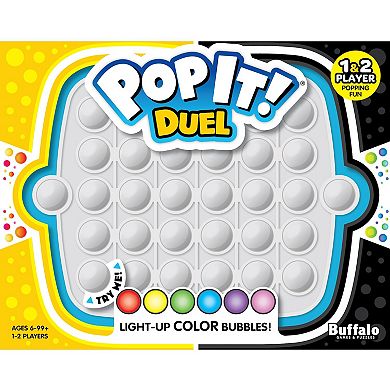 Buffalo Games Pop It Duel Light-Up Color Bubbles Game