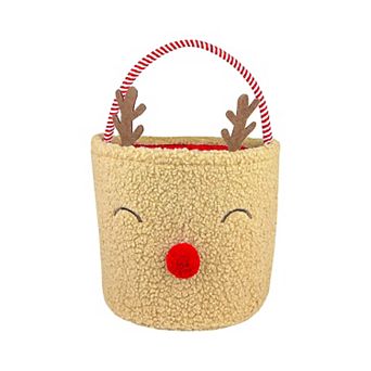Merry and Bright Reindeer Storage Bin with Handle