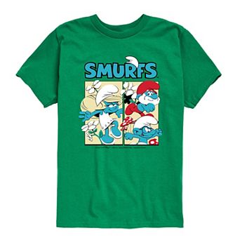 Boys 8-20 Smurfs Grid Graphic Tee