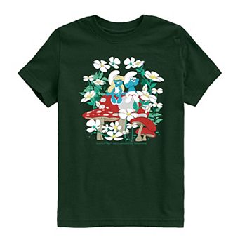 Boys 8-20 Smurfs Flowers & Mushrooms Graphic Tee