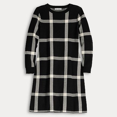 Women's Sandra Darren Long Sleeve Plaid Pattern Dress