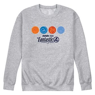 Men's Marvel The Fantastic Four First Steps Heroes Icons Crew Fleece Sweatshirt
