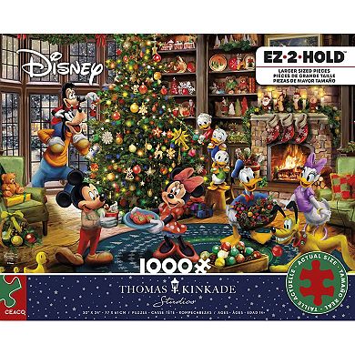 Ceaco Disney Thomas Kinkade Studios Mickey & Minnie's Christmas Large Piece 1000-pc. Jigsaw Puzzle