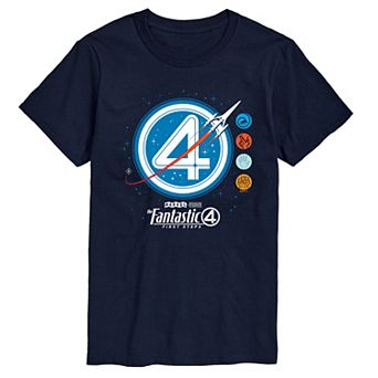 Men's Marvel The Fantastic Four First Steps Space Logo Graphic Tee