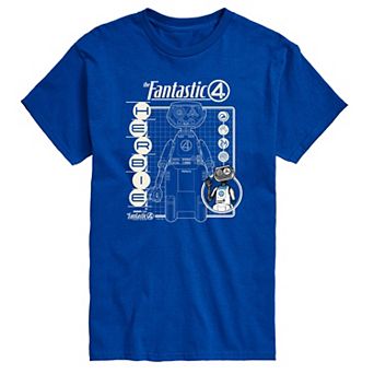 Men's Marvel The Fantastic Four First Steps Herbie Blueprint Graphic Tee