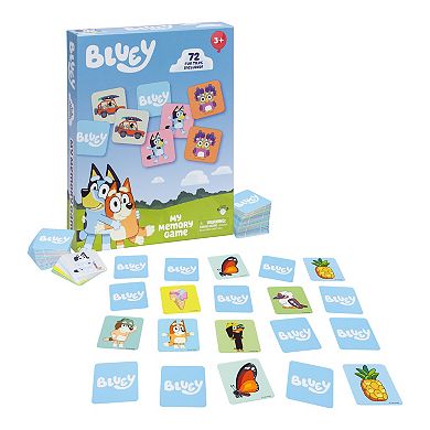 Bluey My Memory Game Tile Matching Game 72 Fun Tiles Included