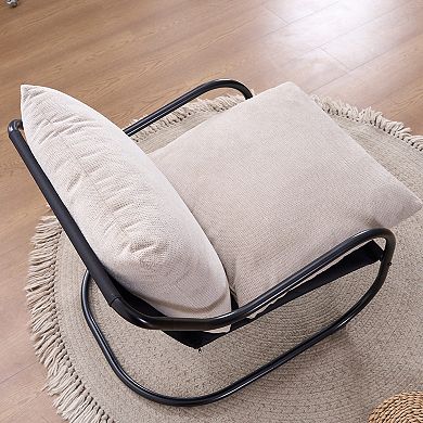 Unikome Modern Lounge Chair Curved Accent Seating, 300 lbs Capacity