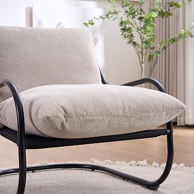 Unikome Modern Lounge Chair Curved Accent Seating, 300 lbs Capacity