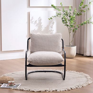 Unikome Modern Lounge Chair Curved Accent Seating, 300 lbs Capacity