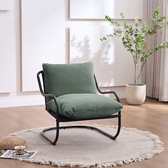Unikome Modern Lounge Chair Curved Accent Seating, 300 lbs Capacity