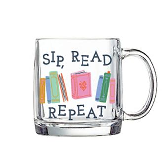 Design Clique Sip Read Repeat Glass Mug