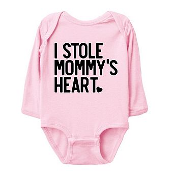 I Stole Mommy's Heart Baby Long Sleeve Bodysuit