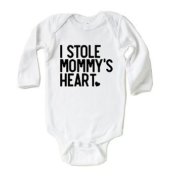 I Stole Mommy's Heart Baby Long Sleeve Bodysuit