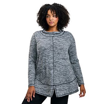 Avenue Women's Plus Size Baylee Hacci Long Sleeve Tunic