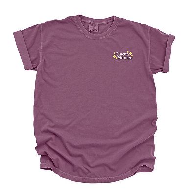 Simply Sage Market Embroidered Cancun Mexico Stars Garment Dyed Tee