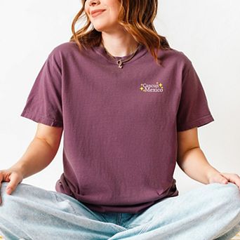 Simply Sage Market Embroidered Cancun Mexico Stars Garment Dyed Tee