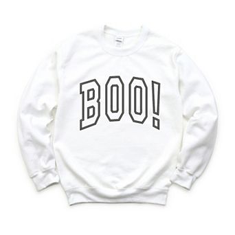 Embroidered Boo Arched - Women's Graphic Sweatshirt