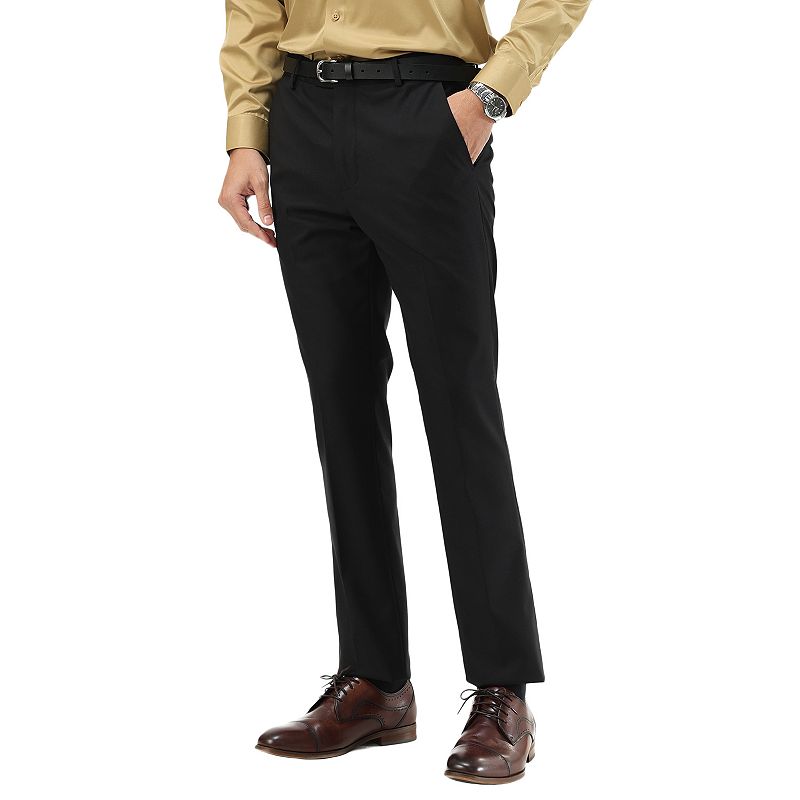 mens skinny dress pants black Sean Alexander Performance Men's Stretch formal dress pants for men