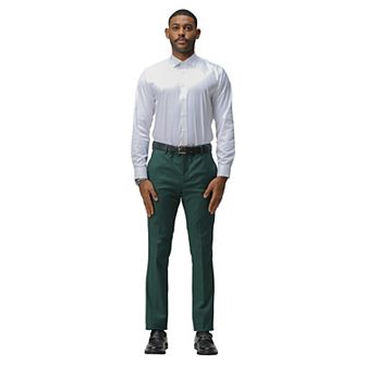 Men's Skinny-Fit Dress Pants Flat Front, Open Hem