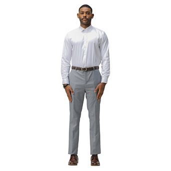 Men's Skinny-Fit Dress Pants Flat Front, Open Hem