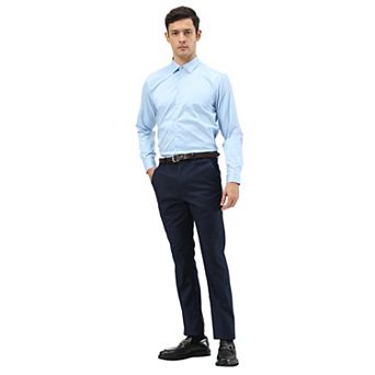 Men's Skinny-Fit Dress Pants Flat Front, Open Hem