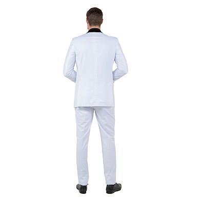 Men's 2pc Slim-Fit Tuxedo Set w/ Satin Shawl Collar