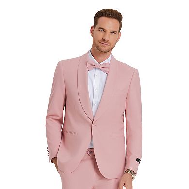 Men's 2 -Piece Summer Suit Set w/ Shawl Collar, Includes Bowtie