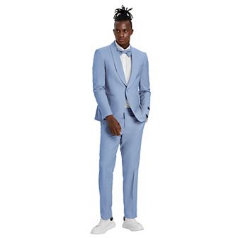 Men's 2 -Piece Summer Suit Set w/ Shawl Collar, Includes Bowtie