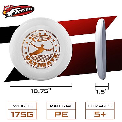 Wham-O Frisbee Official Ultimate 175g Flying Disc, 10.75 Inch, Professional Training, 3 Pack
