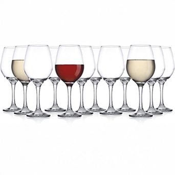 Home Essentials 12 pc Stemmed Wine Glass Set