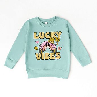 Lucky Vibes Cartoon Rainbow Youth Ultra-Soft Graphic Sweatshirt