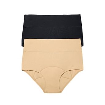 Comfort Choice Plus Size Cotton Spandex Incontinence Brief 2-Pack