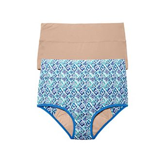 Comfort Choice Plus Size Cotton Spandex Incontinence Brief 2-Pack